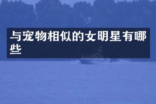 与宠物相似的女明星有哪些
