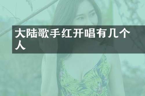 大陆歌手红磡开唱有几个人