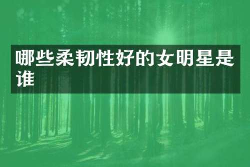 哪些柔韧性好的女明星是谁