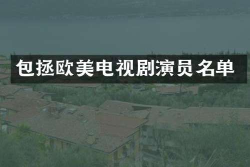 包拯欧美电视剧演员名单