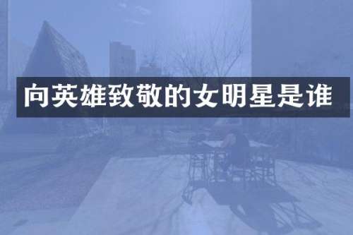 向英雄致敬的女明星是谁