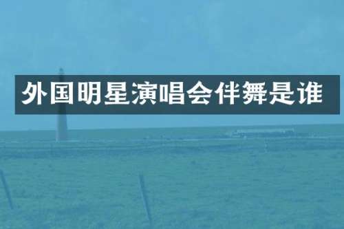 外国明星演唱会伴舞是谁