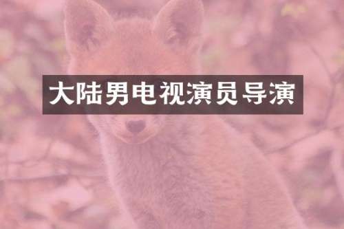 大陆男电视演员导演