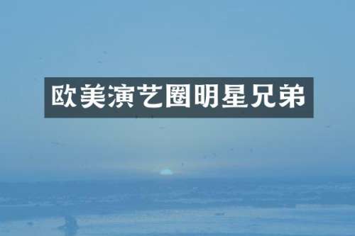 欧美演艺圈明星兄弟