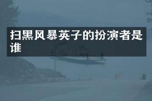 扫黑风暴英子的扮演者是谁