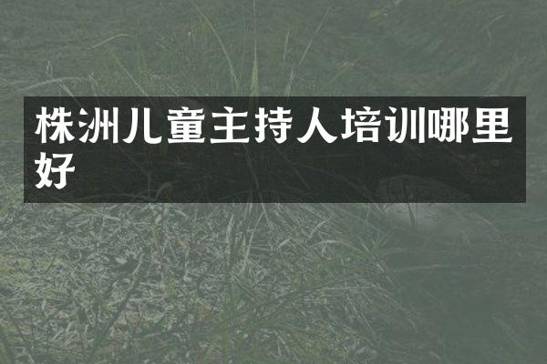 株洲儿童主持人培训哪里好