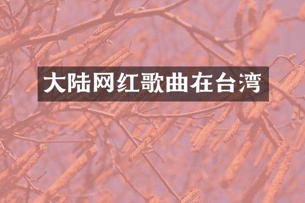 大陆网红歌曲在台湾