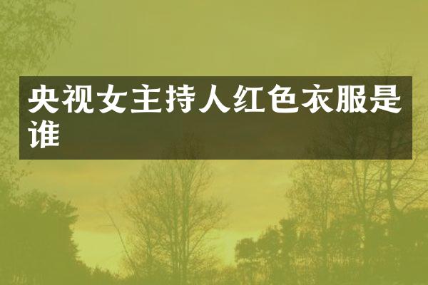 央视女主持人红色衣服是谁