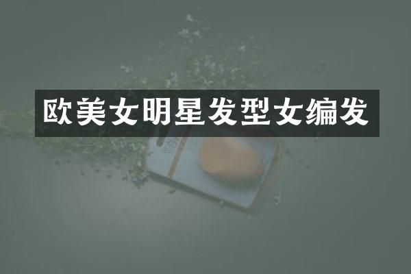 欧明星发型女编发
