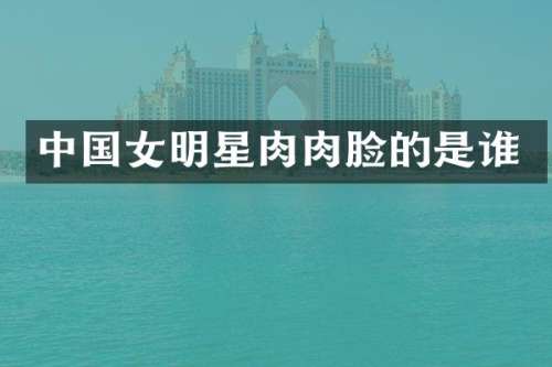 中国女明星肉肉脸的是谁