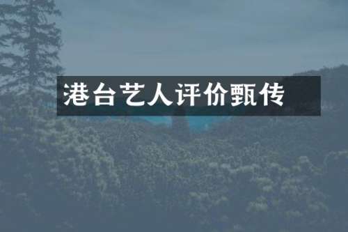港台艺人评价甄嬛传