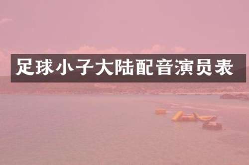 足球小子大陆配音演员表