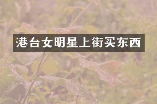 港台女明星上街买东西