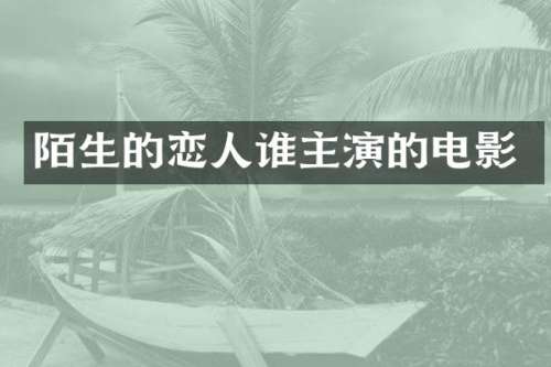 陌生的恋人谁主演的电影
