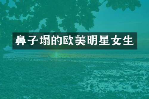 鼻子塌的欧美明星女生