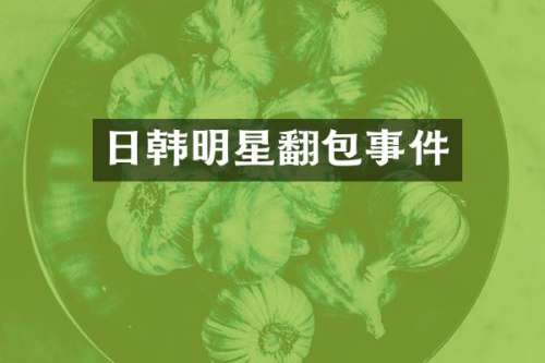 日韩明星翻包事件