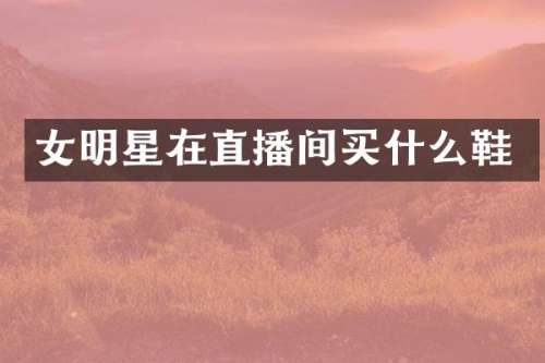女明星在直播间鞋