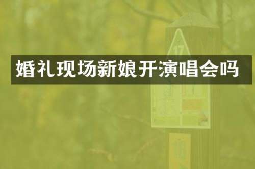 婚礼现场新娘开演唱会吗