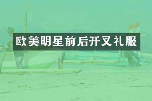 欧美明星前后开叉礼服