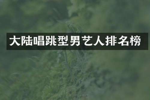 大陆唱跳型男艺人排名榜