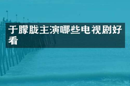 于朦胧主演哪些电视剧好看