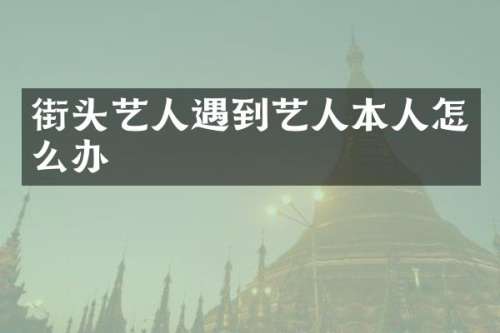 街头艺人遇到艺人本人怎么办