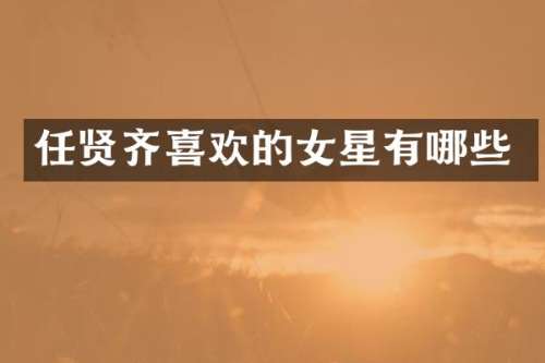 任贤齐喜欢的女星有哪些