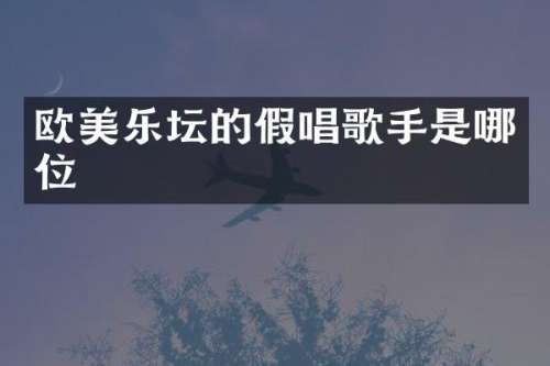 欧美乐坛的歌手是哪位