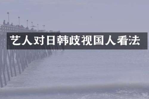 艺人对日韩歧视国人看法