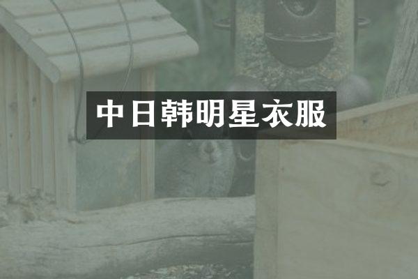 中日韩明星衣服