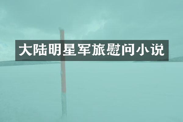 大陆明星军旅慰问小说