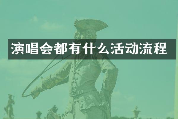 演唱会都有什么活动流程