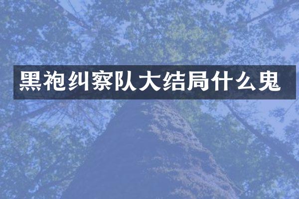 黑袍纠察队大结局什么鬼