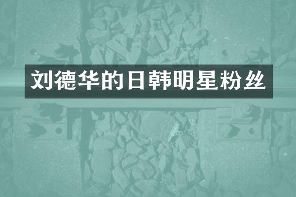刘德华的日韩明星粉丝