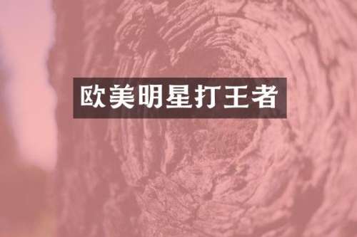 欧美明星打王者