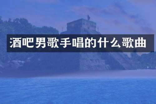 酒吧男歌手唱的什么歌曲