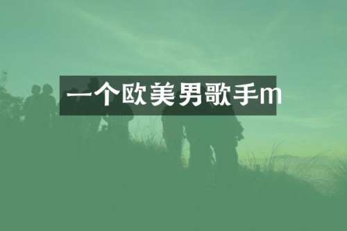 一个欧美男歌手m
