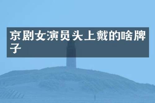 京剧女演员头上戴的啥牌子