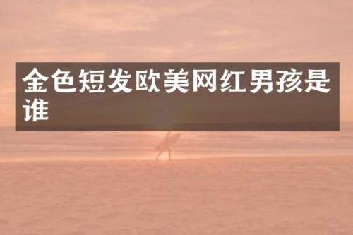 金色短发欧美网红男孩是谁