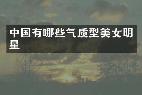 中国有哪些气质型明星