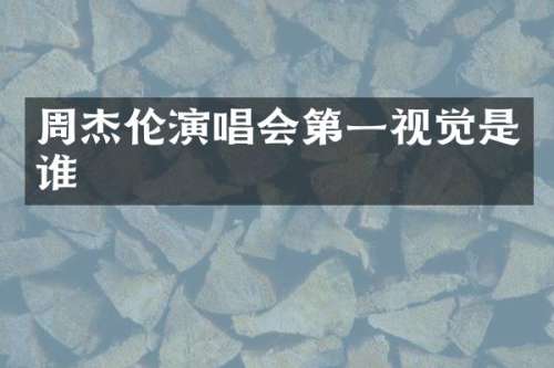 周杰伦演唱会第一视觉是谁