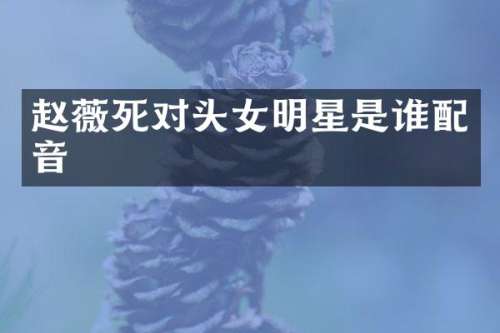 赵薇死对头女明星是谁配音