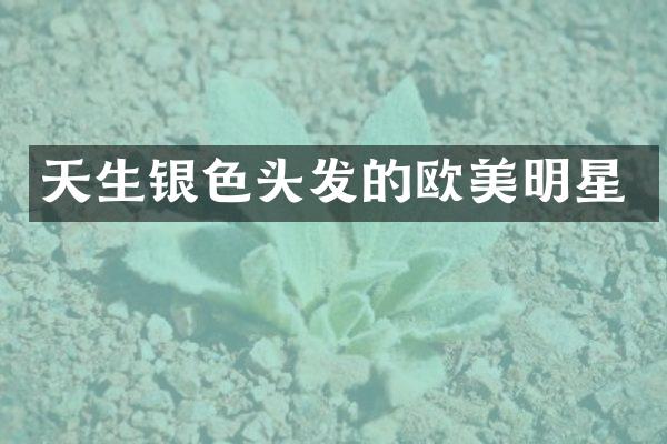 天生银色头发的欧美明星