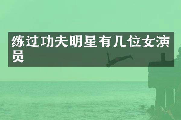 练过功夫明星有几位女演员