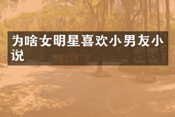 为啥女明星喜欢小男友小说