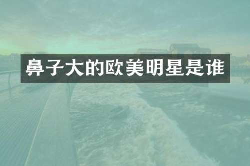 鼻子大的欧美明星是谁