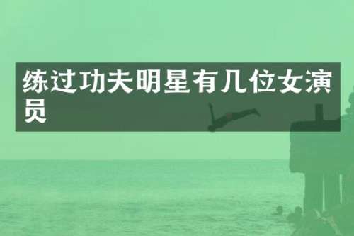 练过功夫明星有几位女演员