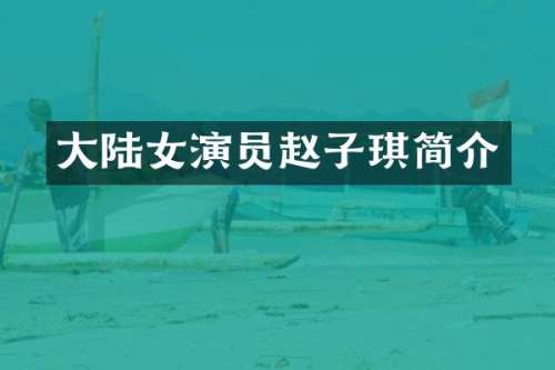 大陆女演员赵子琪简介