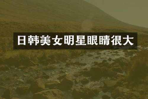 日韩明星眼睛很大
