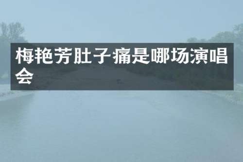 梅艳芳肚子痛是哪场演唱会